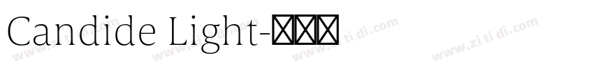 Candide Light字体转换